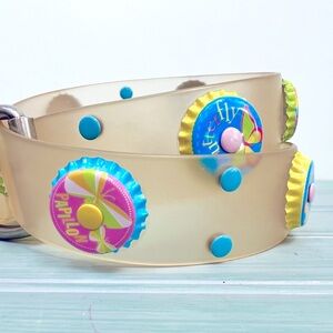 Vintage Y2K Jelly Belt With Soda Pop Caps